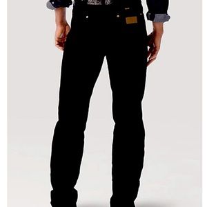 Wrangler 33x32 men’s black cowboy cut black pants NWT
